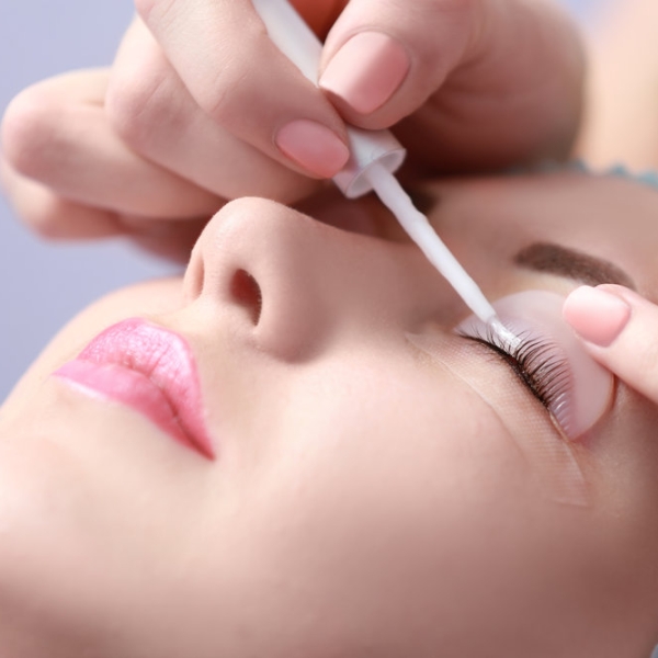 Woman on cosmetic procedure at salon