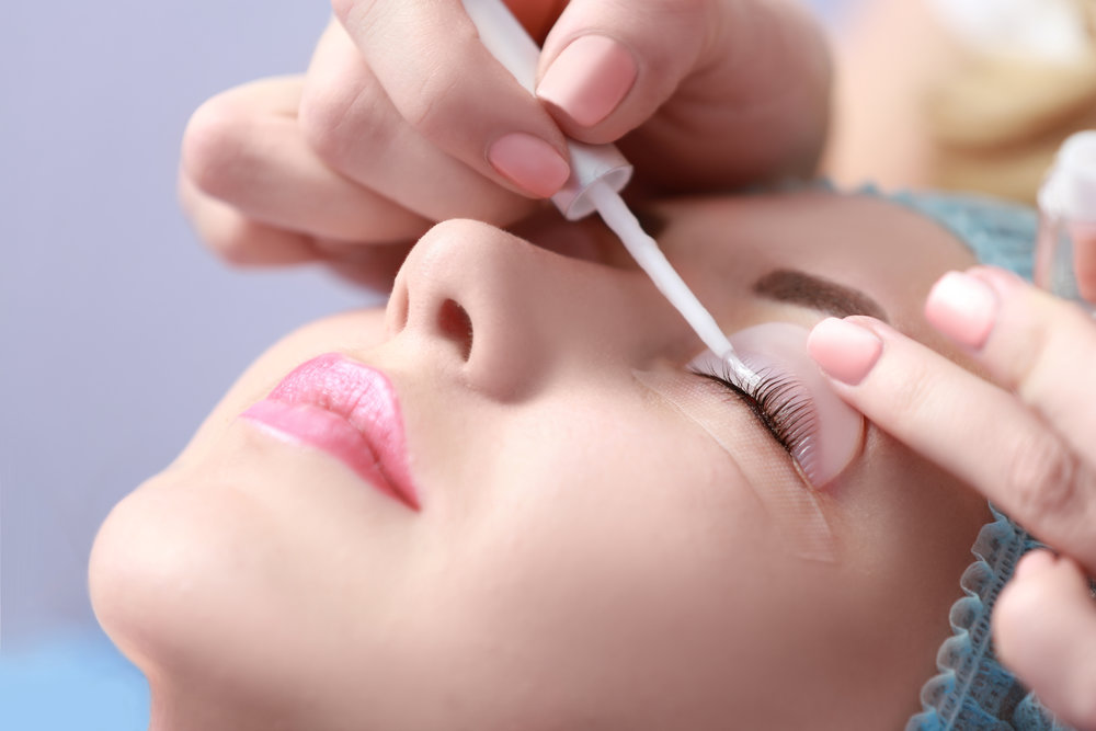 Woman on cosmetic procedure at salon