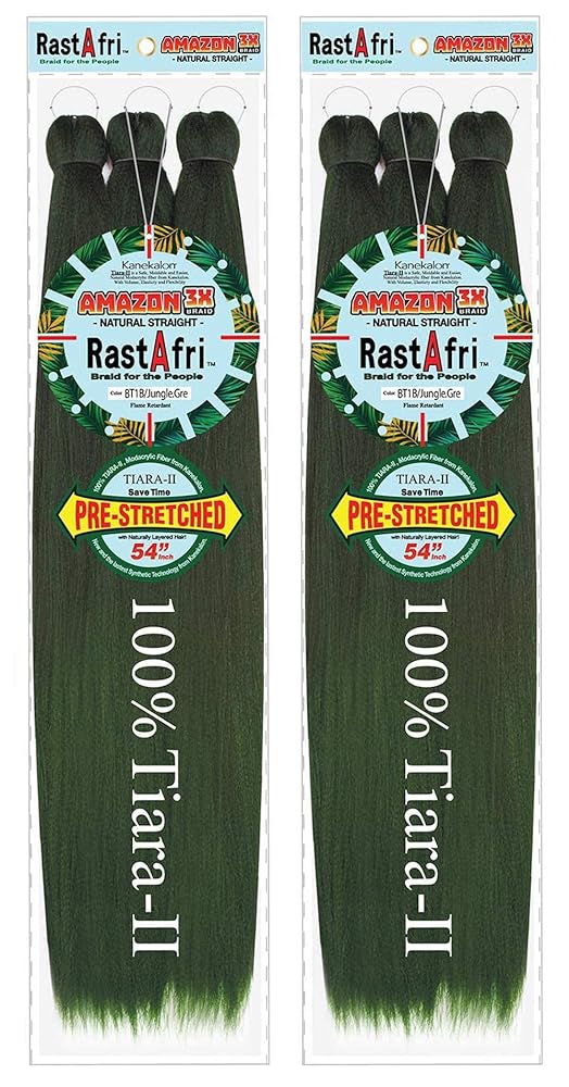 RastAfri 3X Braid 54" Pre-stretched [2 PACK] (BT1B/JUNGLE.GREEN)